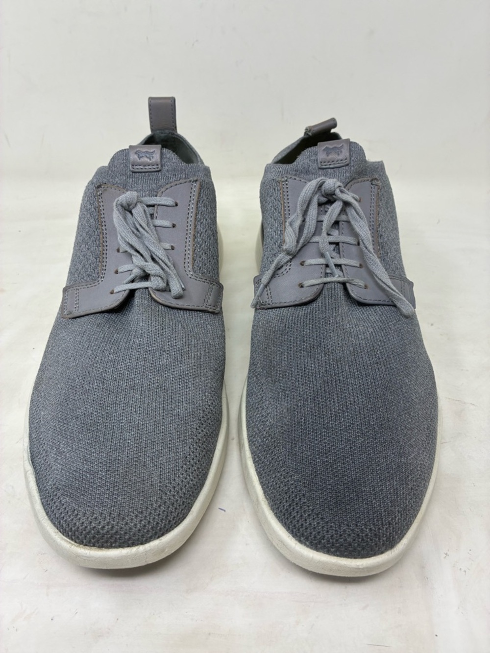 Wolf & Shepherd Grey Knit Casual Lace-Up Sneakers